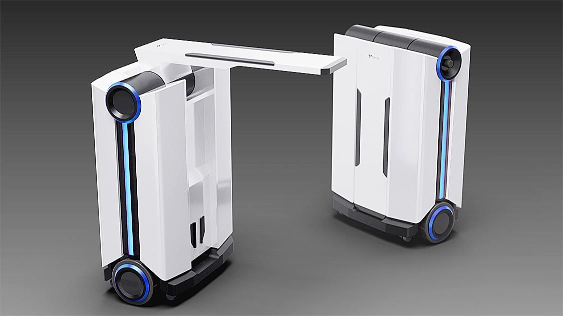 豊田自動織機の人協調運搬ロボットコンセプトモデル「LEAN」